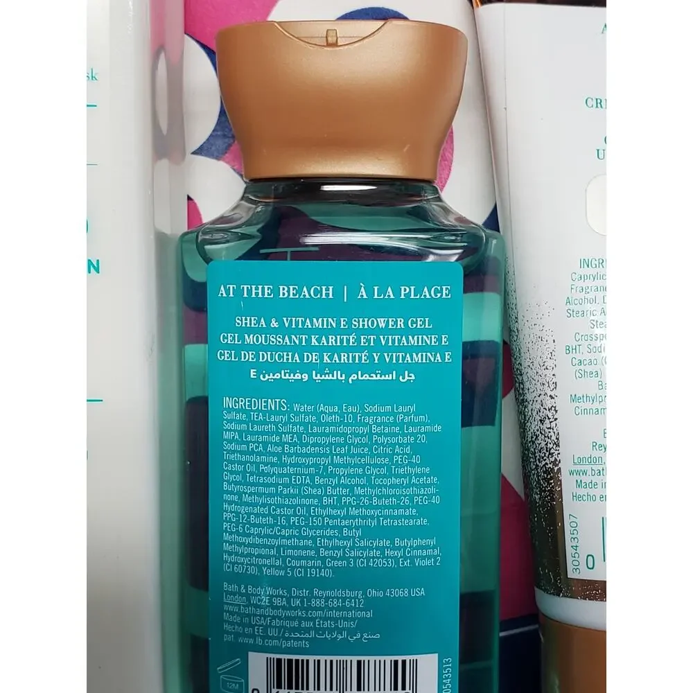 BBW At The Beach Moisture Body Lotion, Shower Gel Travel & Ultra Shea Body Cream